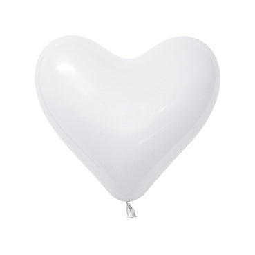 white heart shaped balloon