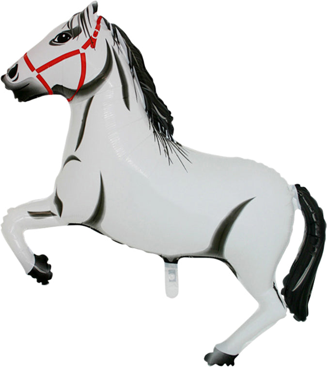white horse shaped balloon