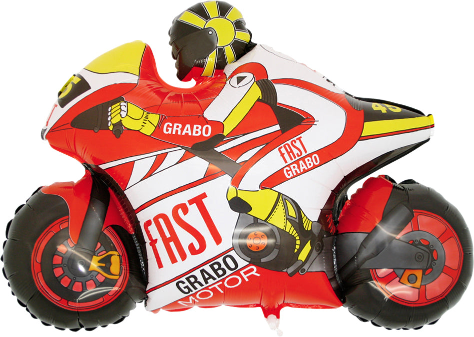 red motorcycle / motorbike shaped balloon