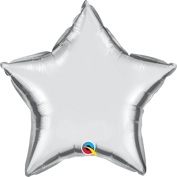 silver star shaped balloon