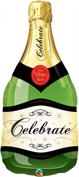 bubbly wine bottle shaped celebrate balloon