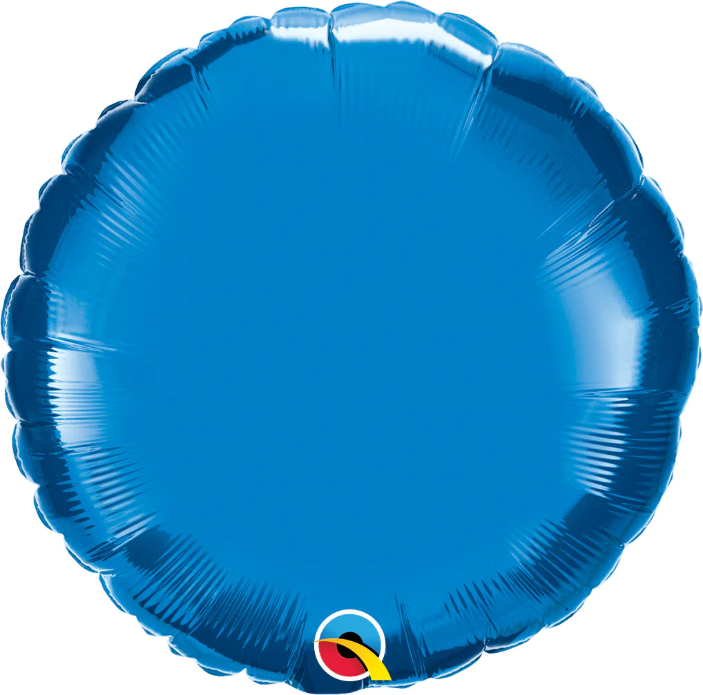 round sapphire blue balloon