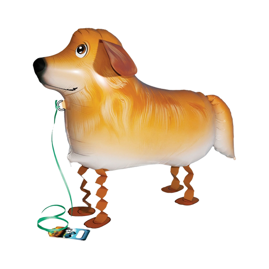 golden retriever dog shaped walking balloon, airwalker