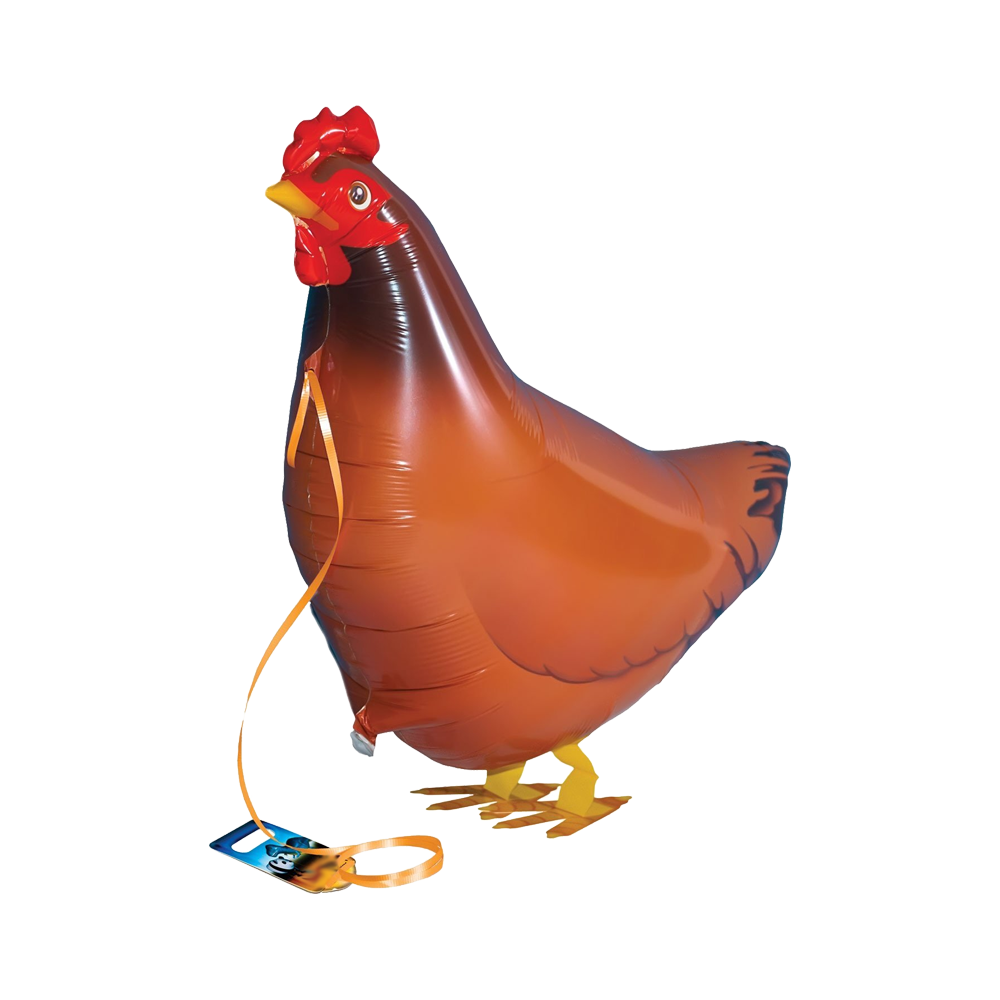 brown hen shaped walking balloon, airwalker