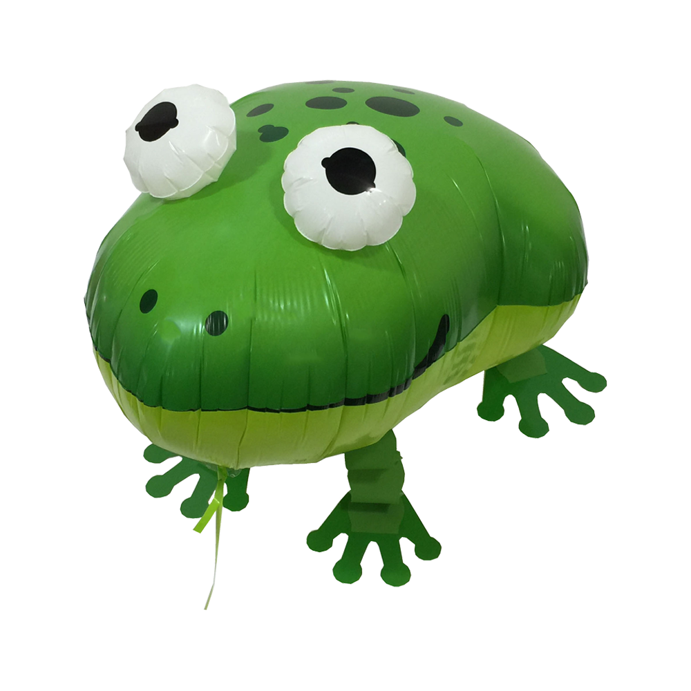 frog shaped walking balloon, airwalker