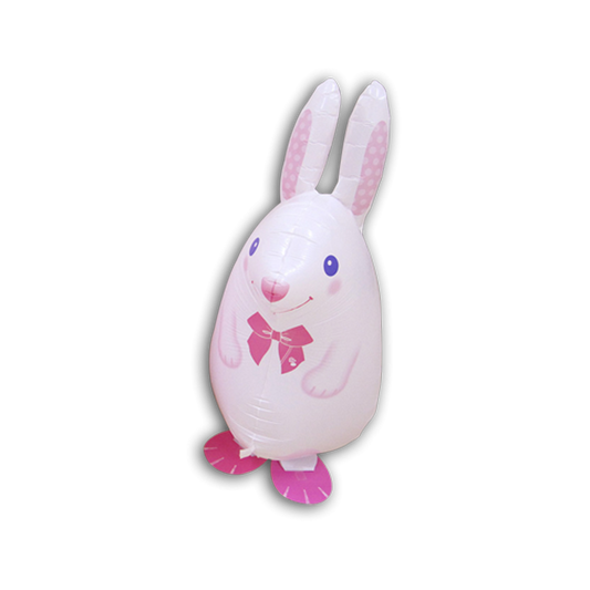 white rabbit shaped walking balloon, airwalker