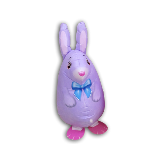 violet rabbit shaped walking balloon, airwalker