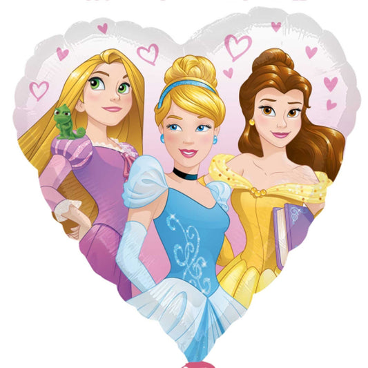 heart shaped disney princess balloon