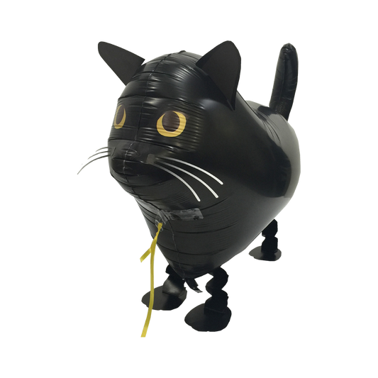 black cat shaped walking balloon, airwalker