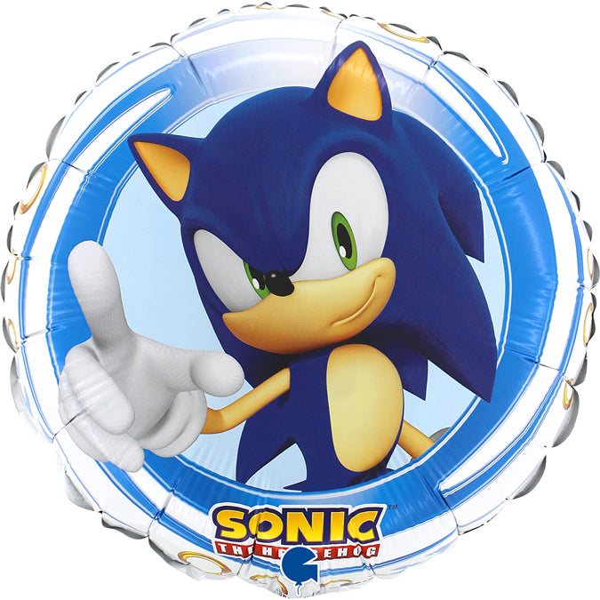 round blue sonic balloon