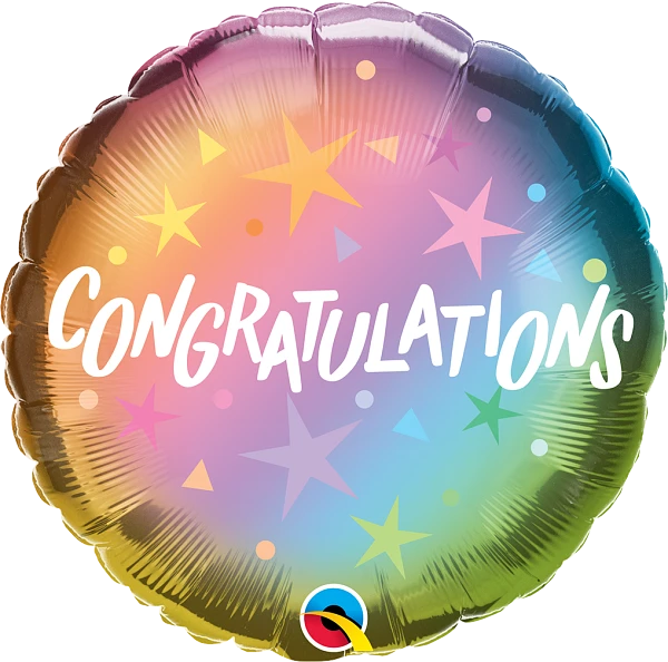 colorful congratulations balloon