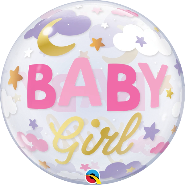 baby girl bubble balloon