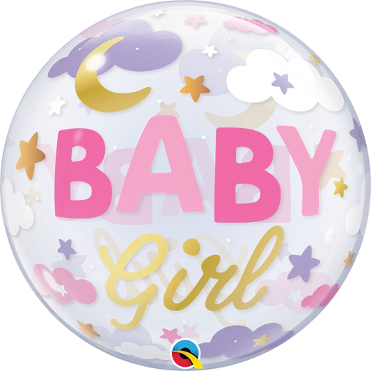 baby girl bubble balloon
