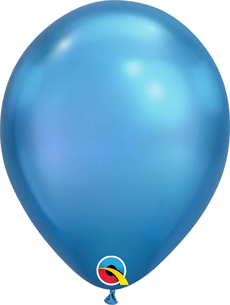 chrome blue balloon