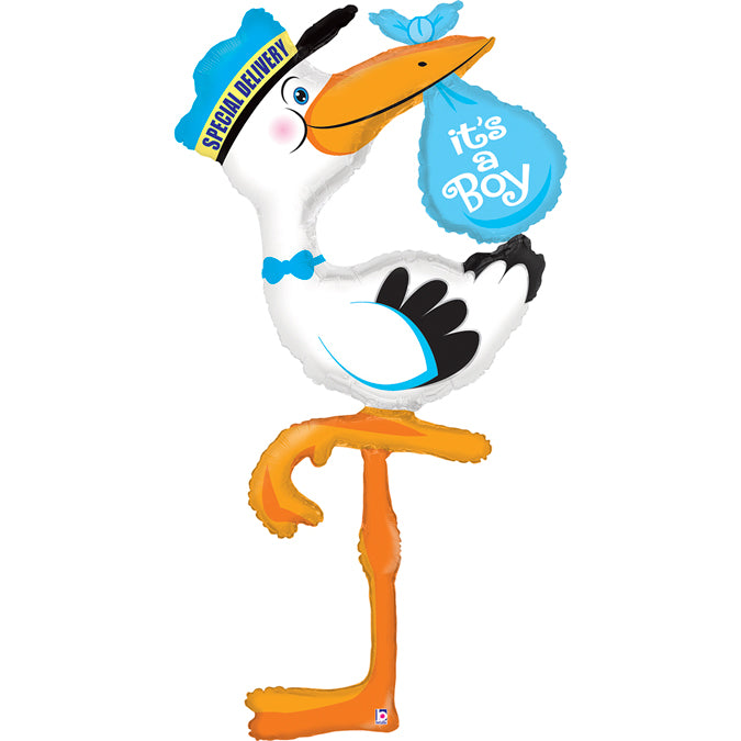 special delivery stork shaped it's a boy balloon