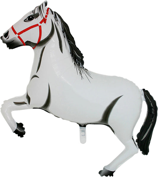 white horse shaped balloon