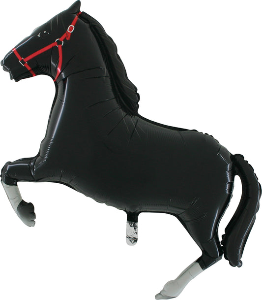 black horse shaped balloon