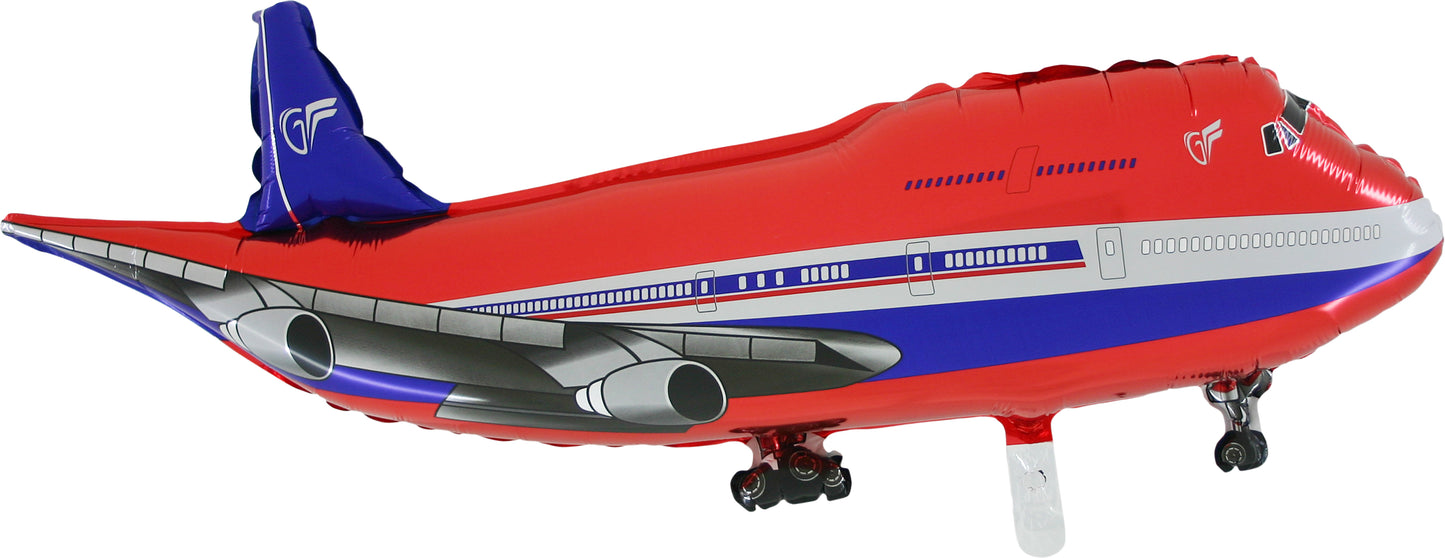 red airplane shaped balloon