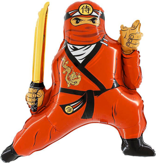red ninja shaped balloon