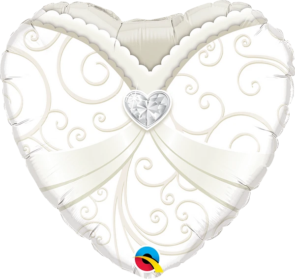 heart shaped wedding gown/dress balloon