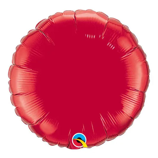 round ruby red balloon