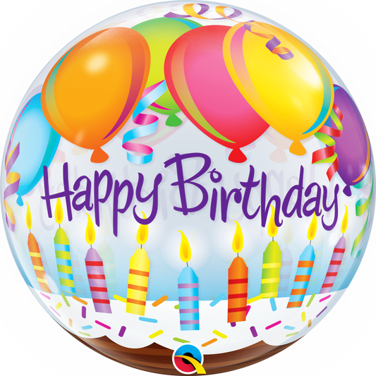 Bubble B-day Balloons & Candles