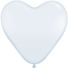 white heart shaped balloon