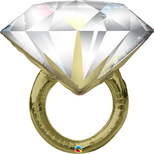 diamond wedding ring shaped balloon